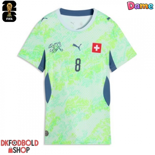 Schweiz Remo Freuler #8 Udebanetrøje Dame VM 2026 Kort ærmer